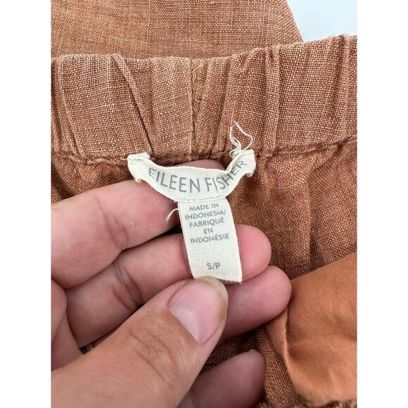 Eileen Fisher Washed-Organic-Linen Délavé Lantern Pants - Picture 7 of 8